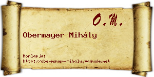 Obermayer Mihály névjegykártya