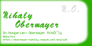 mihaly obermayer business card